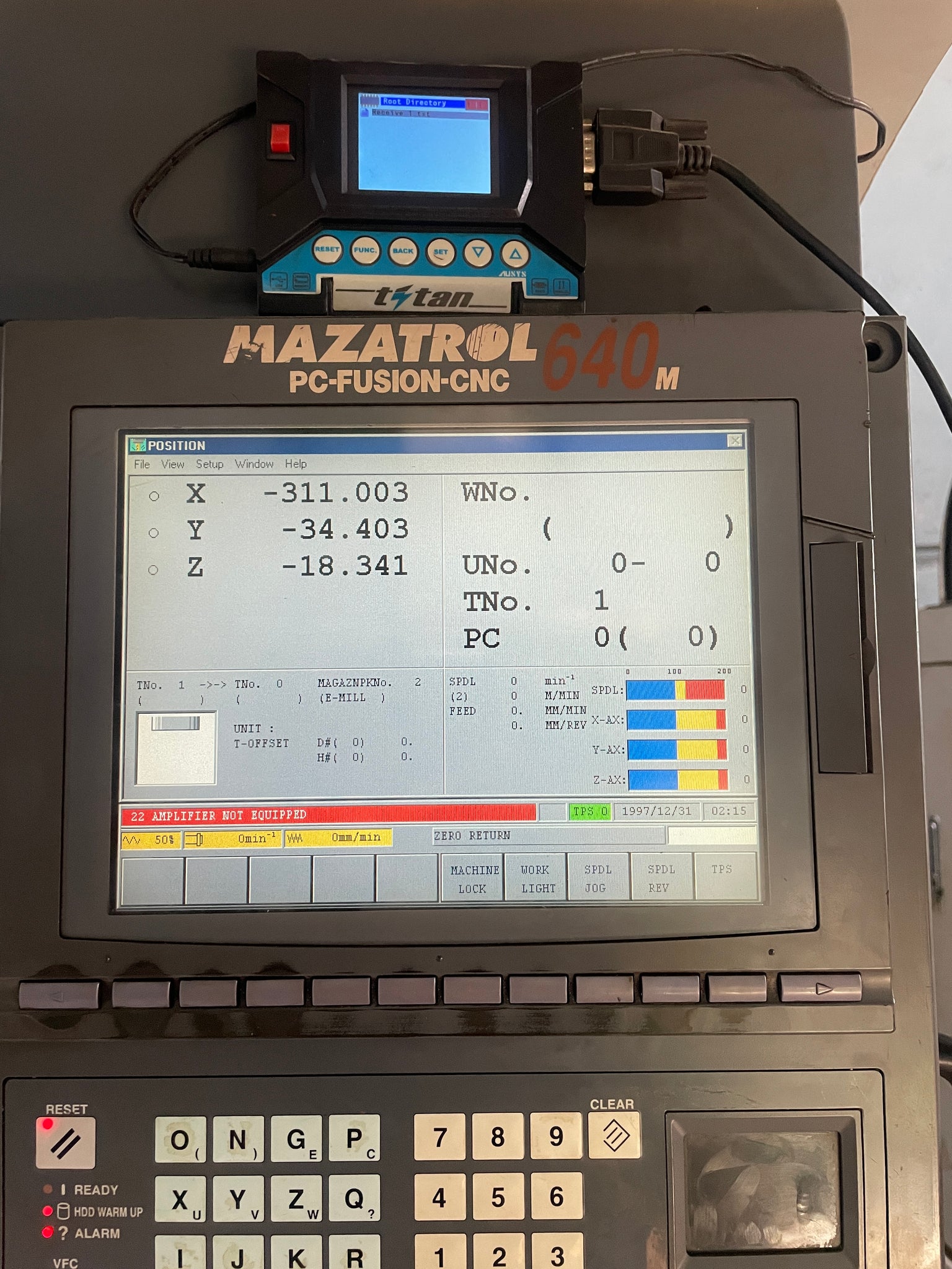 Dual USB ports CNC program storage DNC TITAN